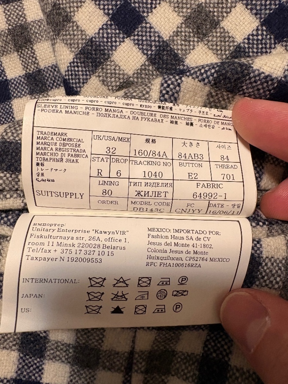 Suitsupply Waistcoat 32R Wool Cashmere Brand New - Picture 7 of 7